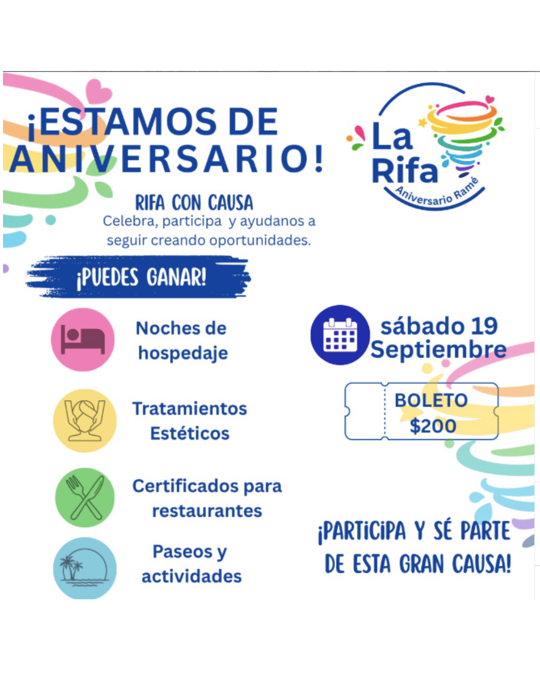La Rifa – Aniversario Casa Ramé