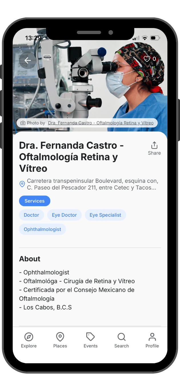 App's Local Service Screen